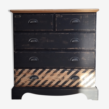 Industrial style chest of drawers