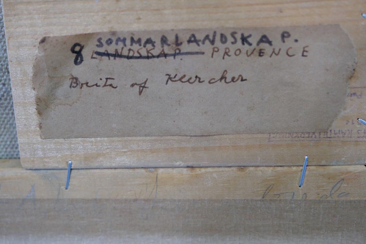 Brita Af Klercker, Swedish painting, 1952, Oil on canvas, Framed