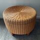 Vintage wicker pouf