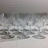 Baccarat – 12 white wine glasses in Baccarat Crystal Casino Model