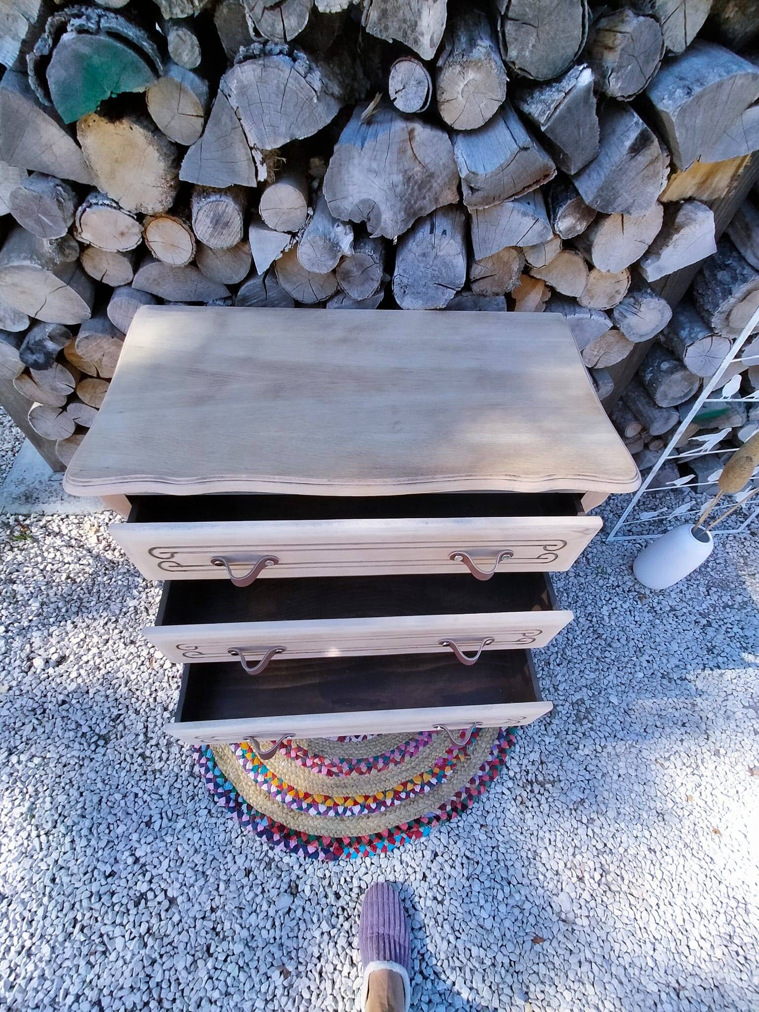 renovated wooden chest of drawers