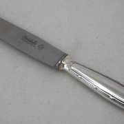 Christofle Rubans, 10 dessert knives, dessert, cheese, silver-plated metal.