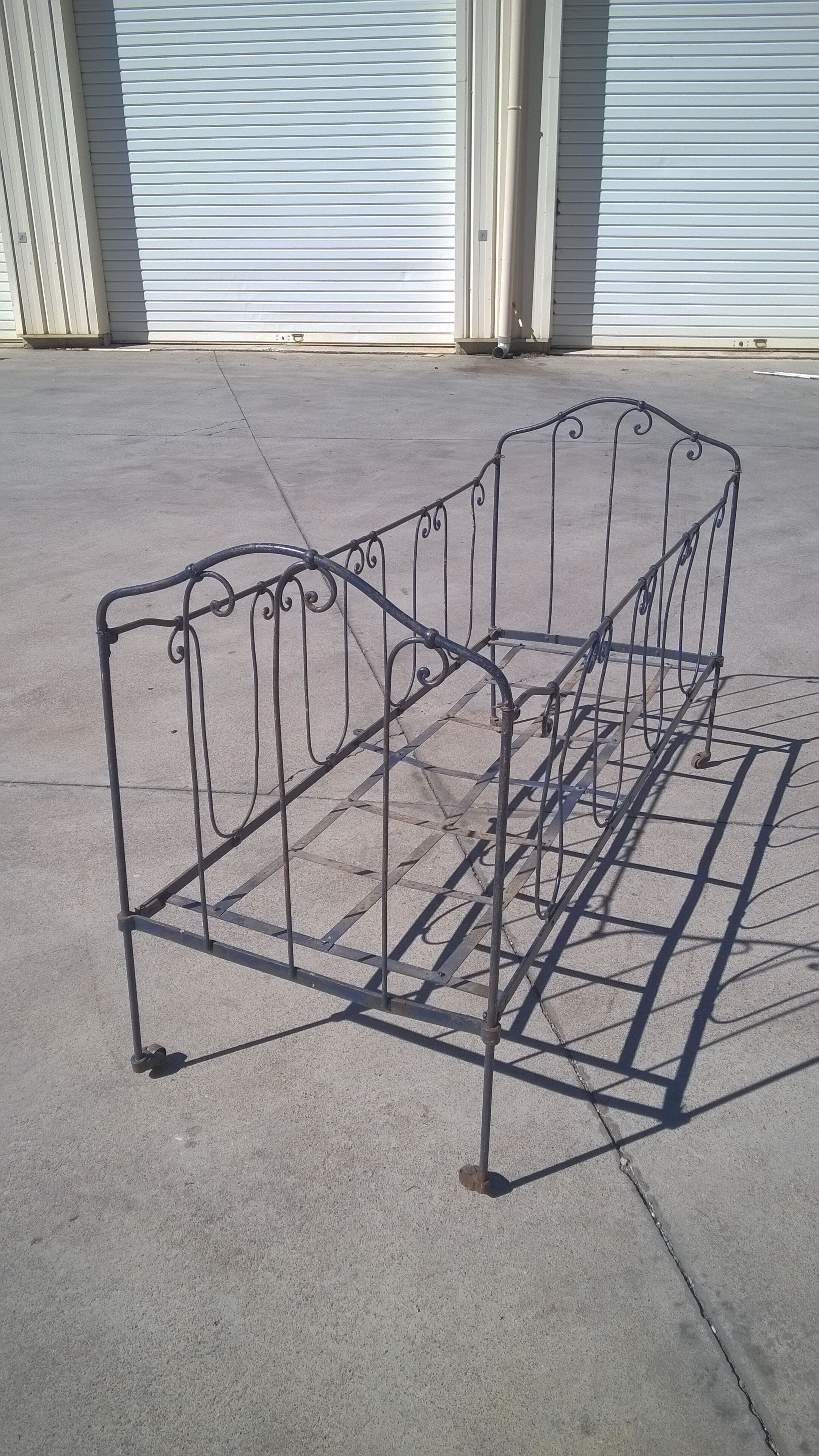 Napoleon III wrought iron folding bed