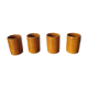 4 old glazed terracotta cups