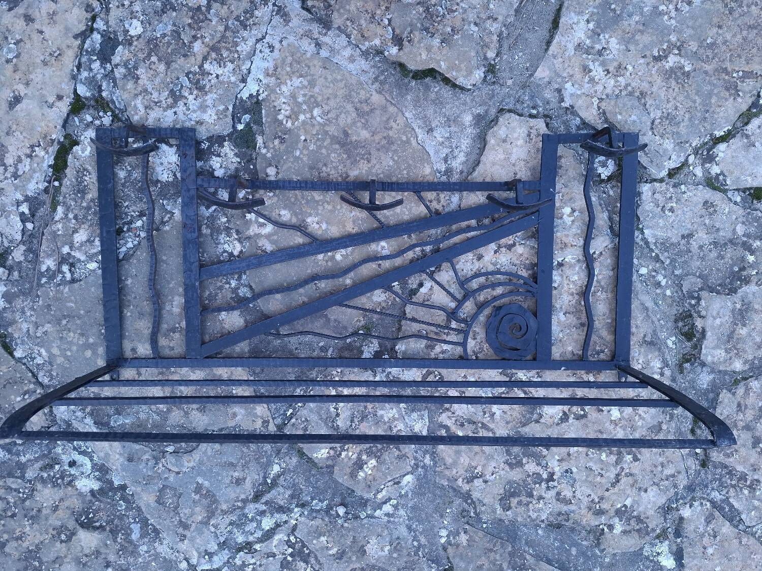 Art Deco wall coat rack