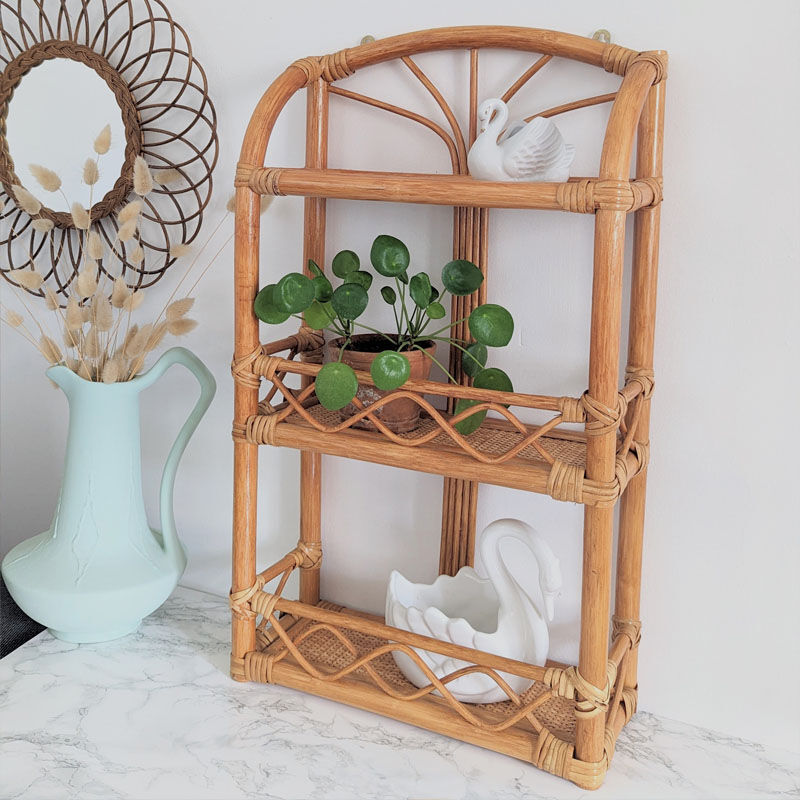 Rattan shelf