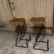 Pair of vintage Louis Sognot bar stools 1950
