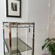 Chrome and smoked glass bookcase/shelf, circa 1970