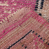 3x10 pastel pink & blue vintage rug