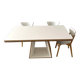 Extensible table Mood T1202 — Mobitec — White Fenix & walnut
