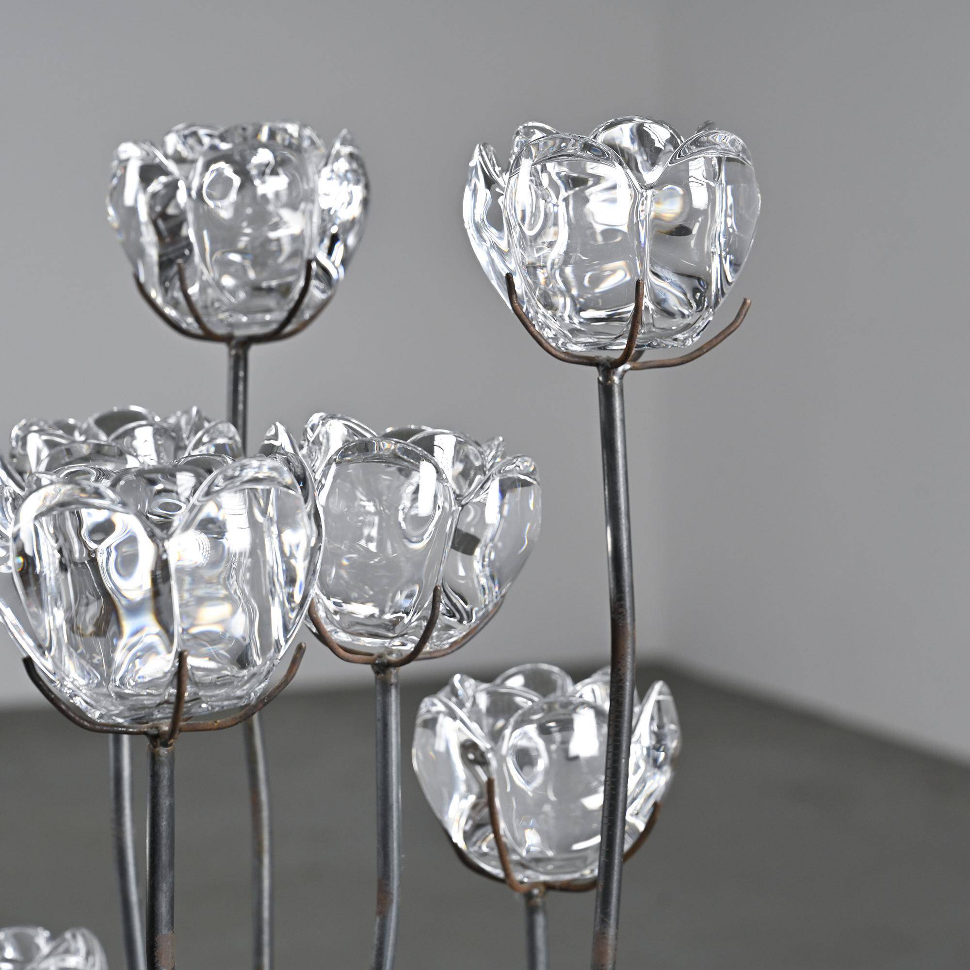 Sculptural floral lamp by Royal Copenhagen, Denmark, circa 1960.