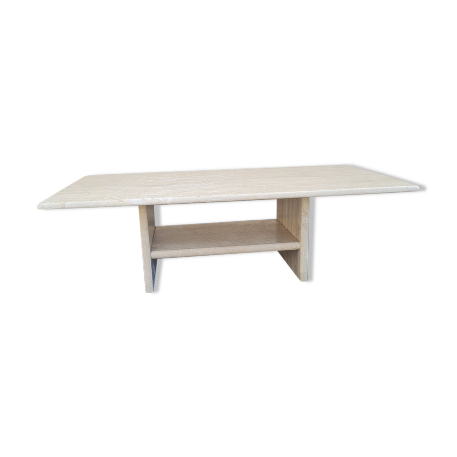 Travertine coffee table