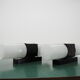 Pair of Midcentury Bakelite and Glass Wall Lamps, Czechoslovakia 1950s