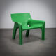 Pair of Vicario armchairs by Vico Magistretti for Artemide, Italy, 1970s.