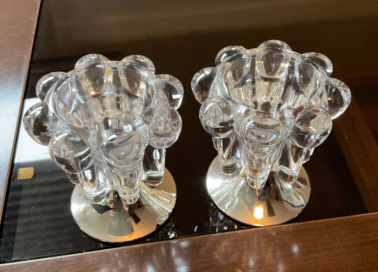 Pair of vintage 70s candlesticks