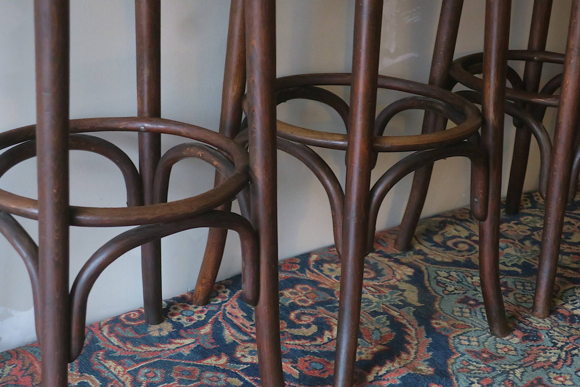 Ensemble de 4 chaises de bar vintage, 1960