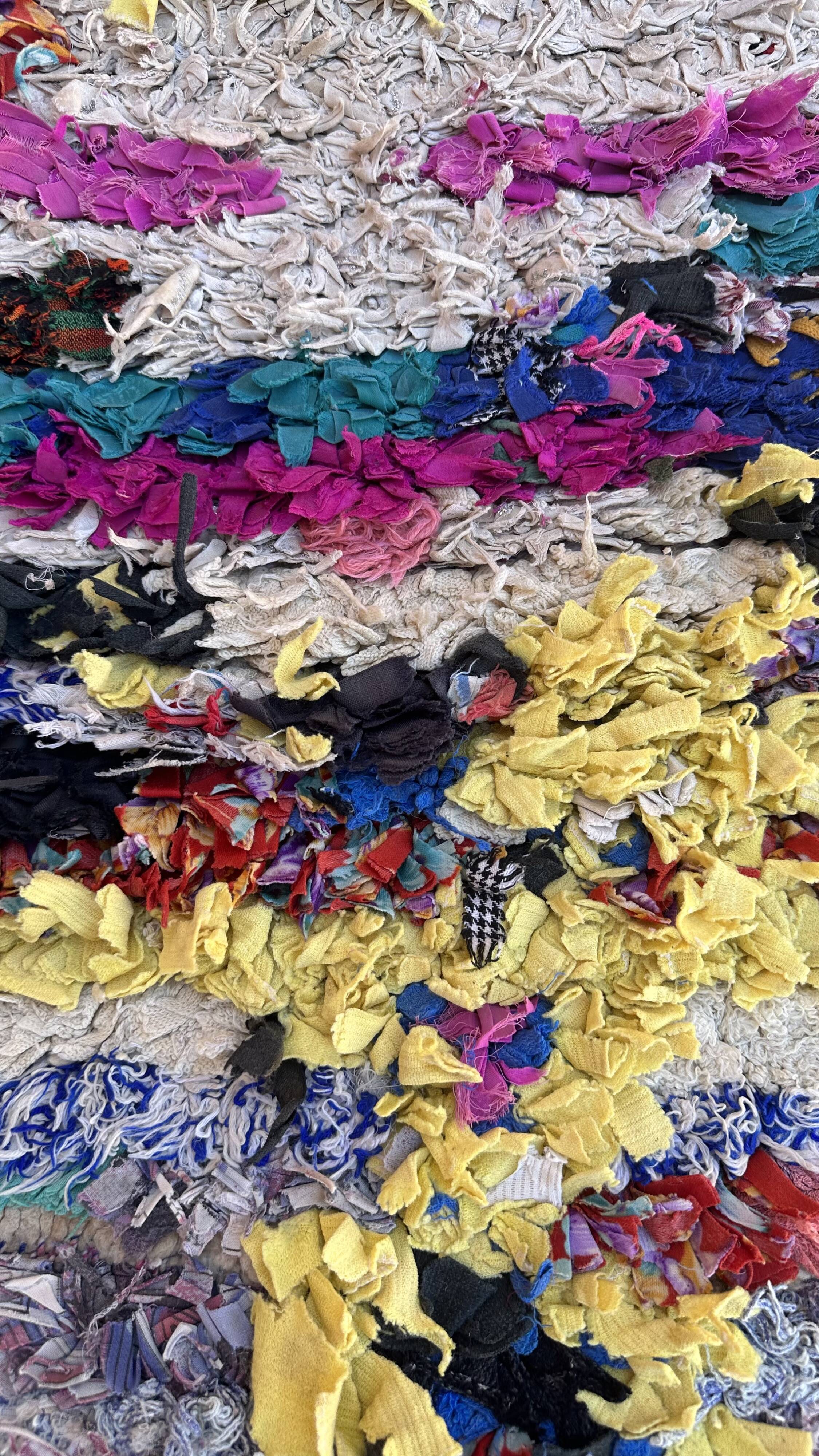 Colorful Boucherouite Moroccan rug - 72 x 154 cm