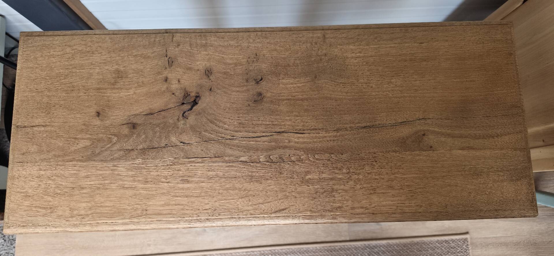 Small entrance bench in solid oak