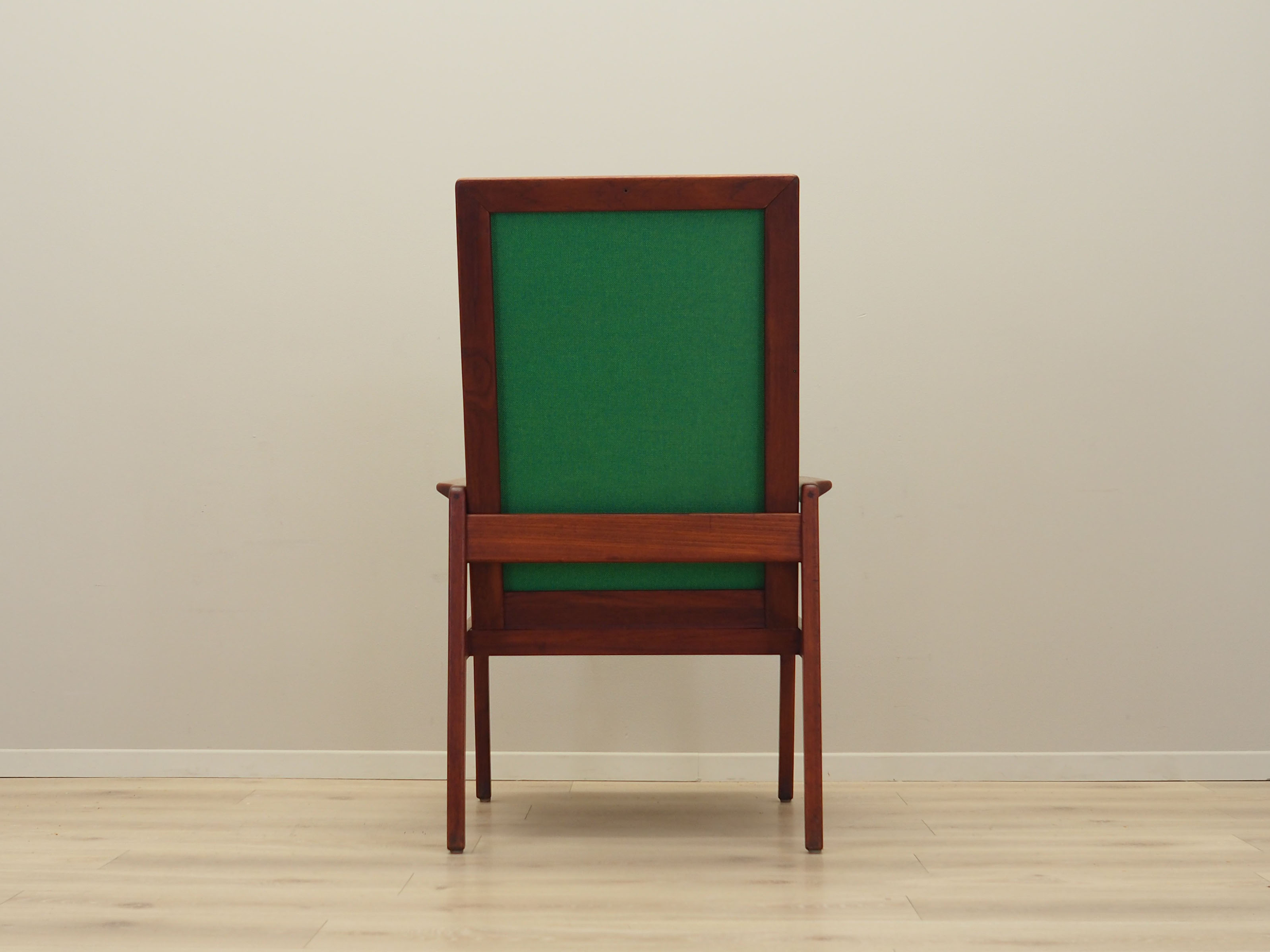 Teak green armchair, Danish design, 1970s, production: Denmark