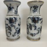Pair of Bayeux porcelain baluster vases, 19th century