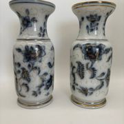 Pair of Bayeux porcelain baluster vases, 19th century