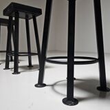 Set of 3 brutalist stools, Belgium, 1970.