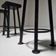 Ensemble de 3 tabourets brutalistes, Belgique, 1970