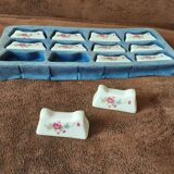 Set of 12 porcelain knife rests