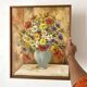 Bouquet painting, signed, 38.5x47 cm