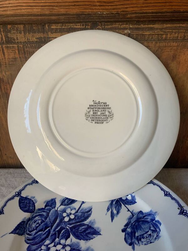6 assiettes plates anglaises Staffordshire Victoria