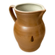 Ancien pichet 5 litres grès marron beige intérieur blanc vintage