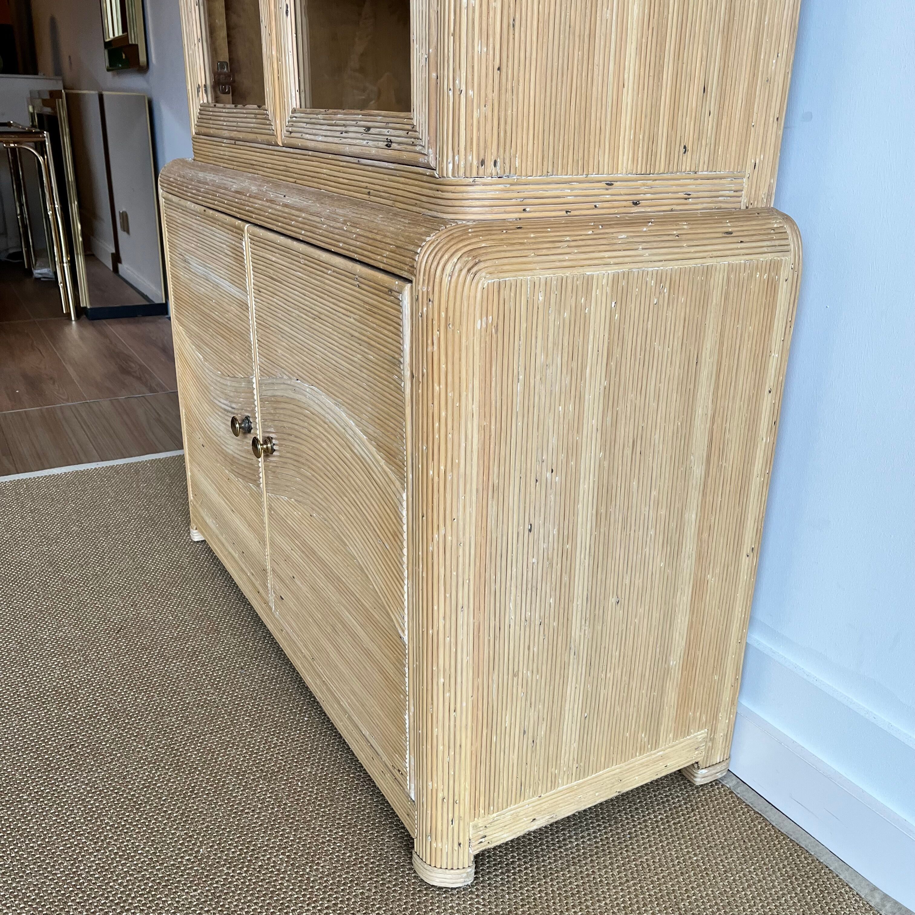 Showcase cabinet bamboo rattan Vivai del Sud