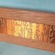 Vintage Danish wall mirror design from the 1960s in oak and stamped brass.