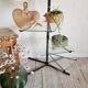 Retro metal and glass merchant shelf -