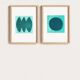 Duo de peintures abstraites - M300 et H246 - signées eEawy