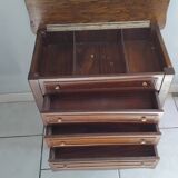 Vintage solid oak low cabinet dresser