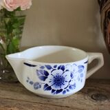 Blue Flower Sauce Boat Saint Amand Art Deco