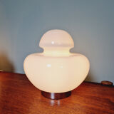 Space Age table lamp in white opaline, 1970s