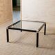 Table d'appoint vintage en métal laqué noir avec plateau en verre à damier dans le style Memphis, Italie, années 1980.