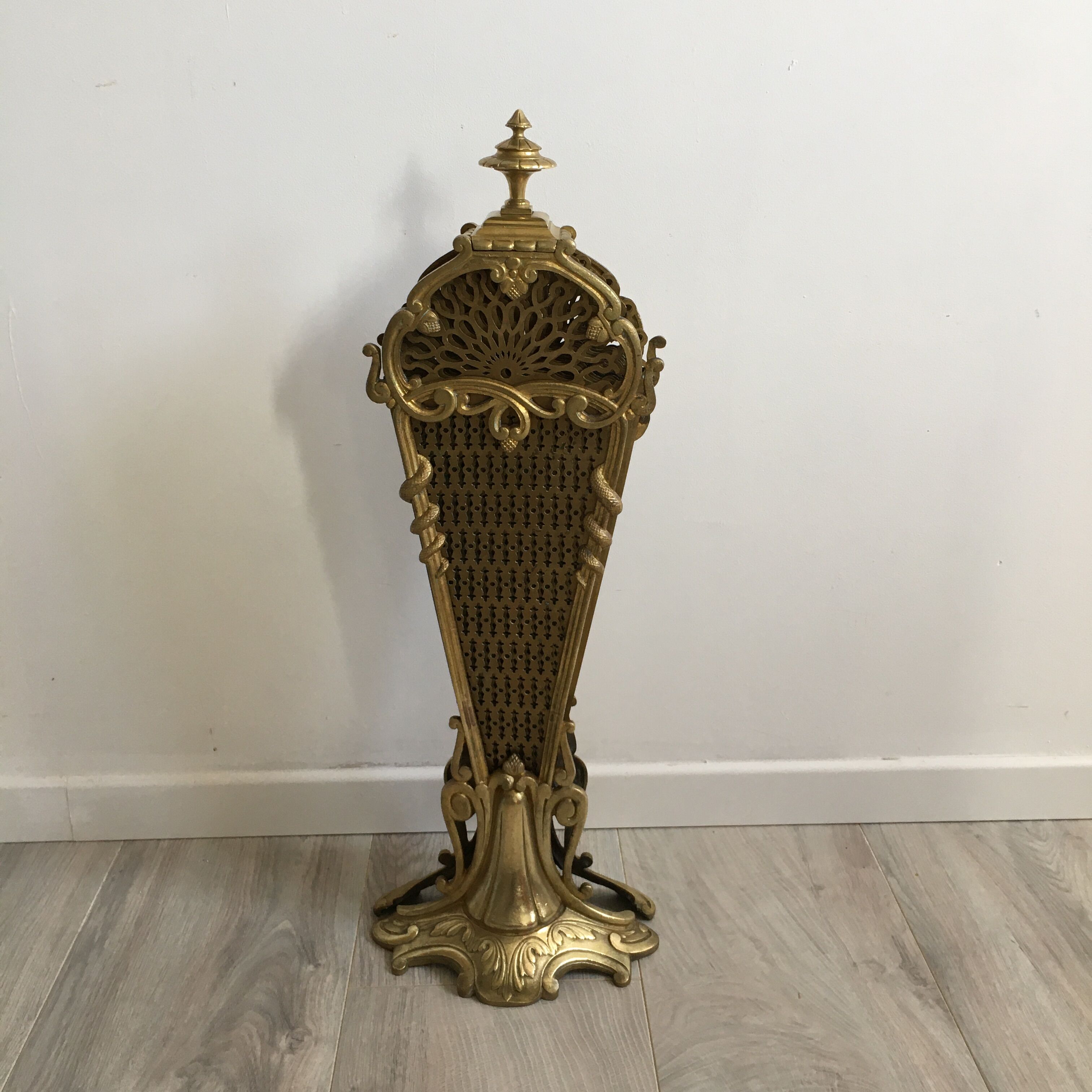 Fan fire pare fan and art nouveau brass