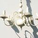 Small patinated dutch chandelier shabby chic 54 x 59 cm