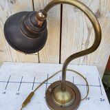 Antique English copper desk lamp