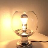 Space Age lamp in chromed metal and crystal, 1970