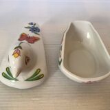 Small bird pocket emptying ring holder butterflies and flowers