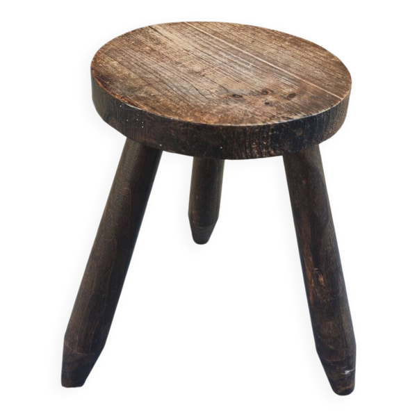 Tabouret tripode brutaliste