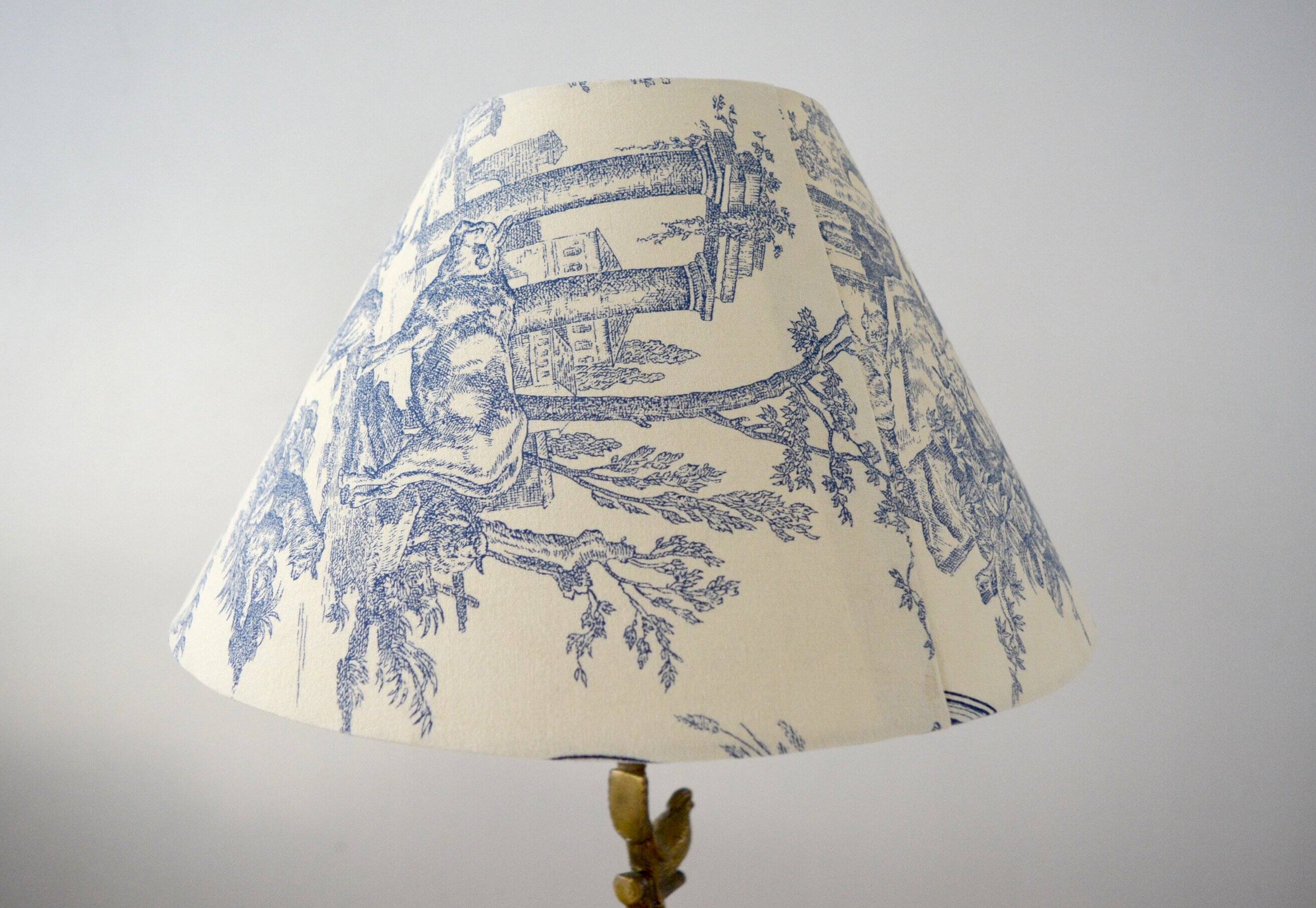 Toile de Jouy lampshade, Diana the Huntress motif