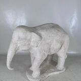 Large plaster elephant sculpture