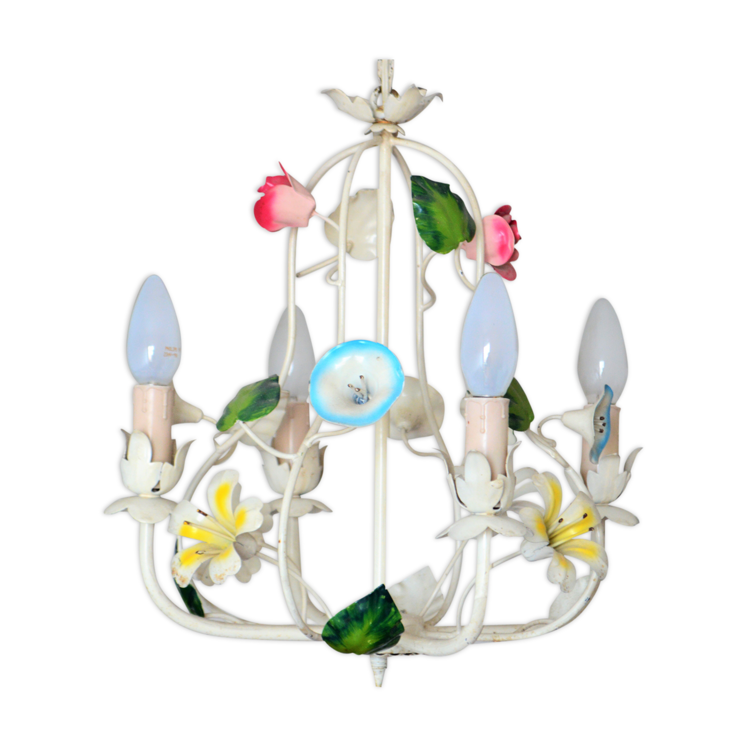 Lustre ceiling design flowers of the 60s art nouveau