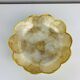 Shell and brass flower catchall, vintage.