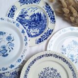 Vintage blue dinner plates